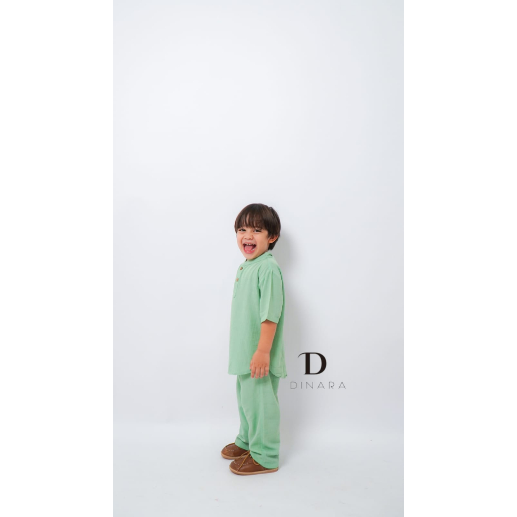 Dinara Umar Setelan Koko Anak Laki Laki Warna Tosca Size 1-5 Thn