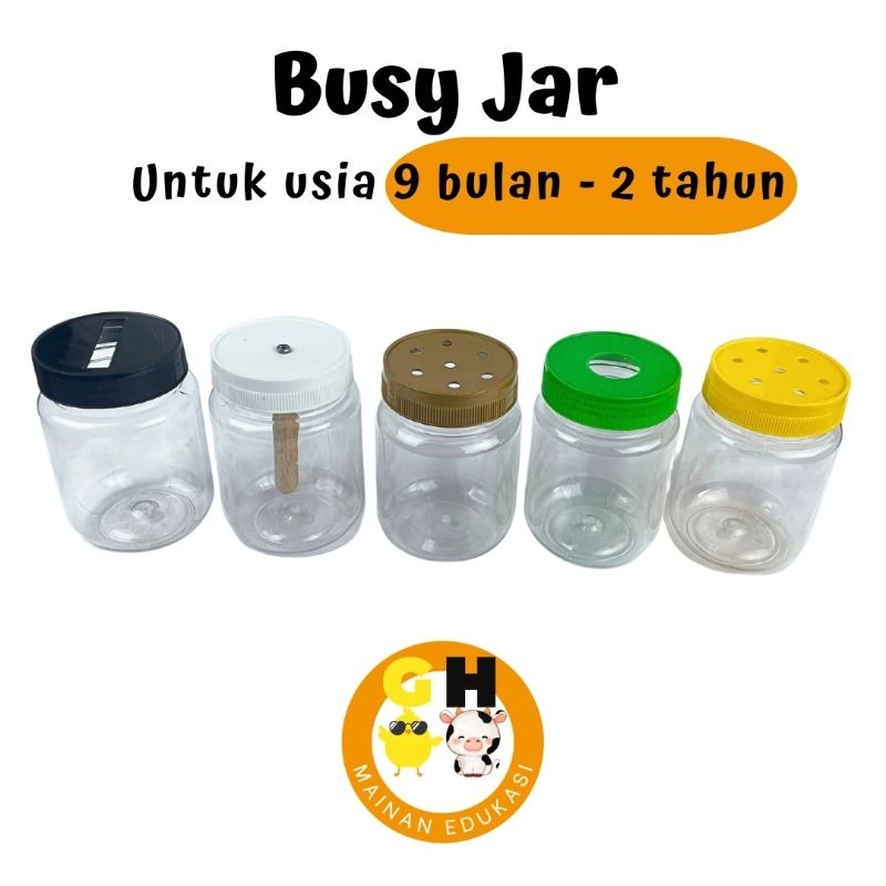 Mainan Edukasi Busy Jar KOSONG GROSIR Montessori Bizzi Jar Motorik Sensori Play