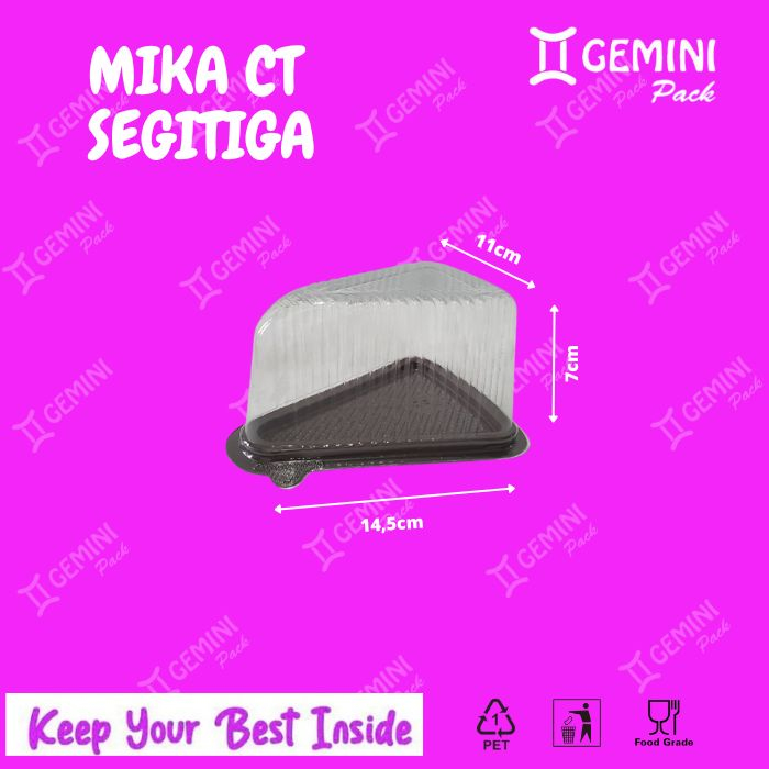 50pcs - Mika Cake Tray Segitiga / Mika Kue Segitiga / Mika Cake Mini
