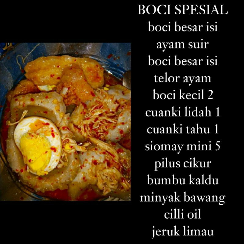 

Baso aci deudeuieun/baso aci sepesial/baso aci telur ayam/baso aci suwir ayam/baso aci paket komplit/cuanki garut/baso aci cuanki