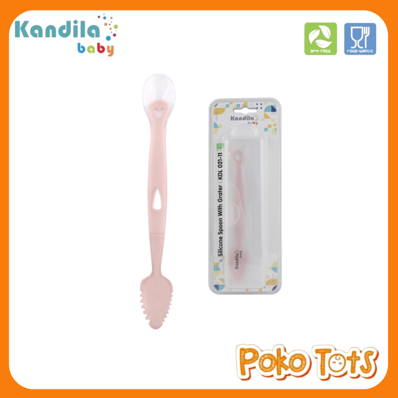 Kandila Baby Silicone Spoon With Grater KDL021-11 Sendok Makan Bayi