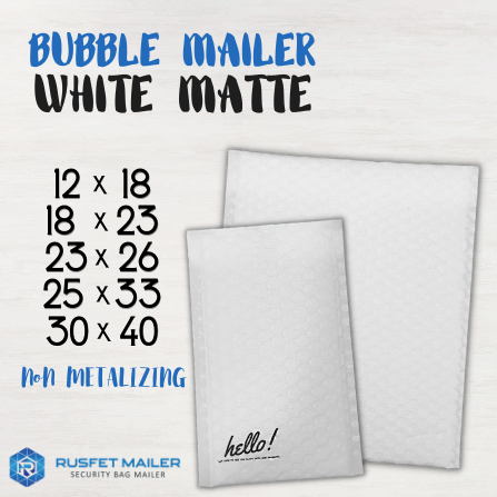 AMPLOP BUBBLE MAILER PREMIUM - SECURITY BAG - RUSFET (WHITE)