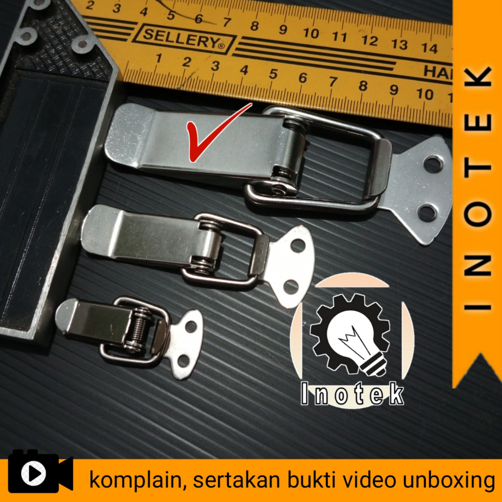 clamp Klem 11 x 4 cm pengunci koper kotak boks box Stainless steel 201 sedang besar toolbox toggle clamp ST 201