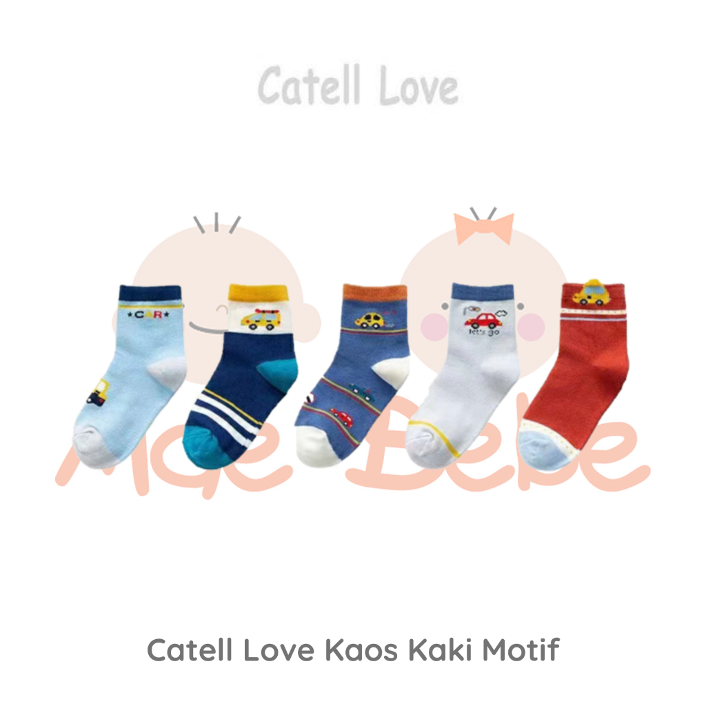 Catell Love Baby Sock Kaos Kaki Anak Motif 1 Pack