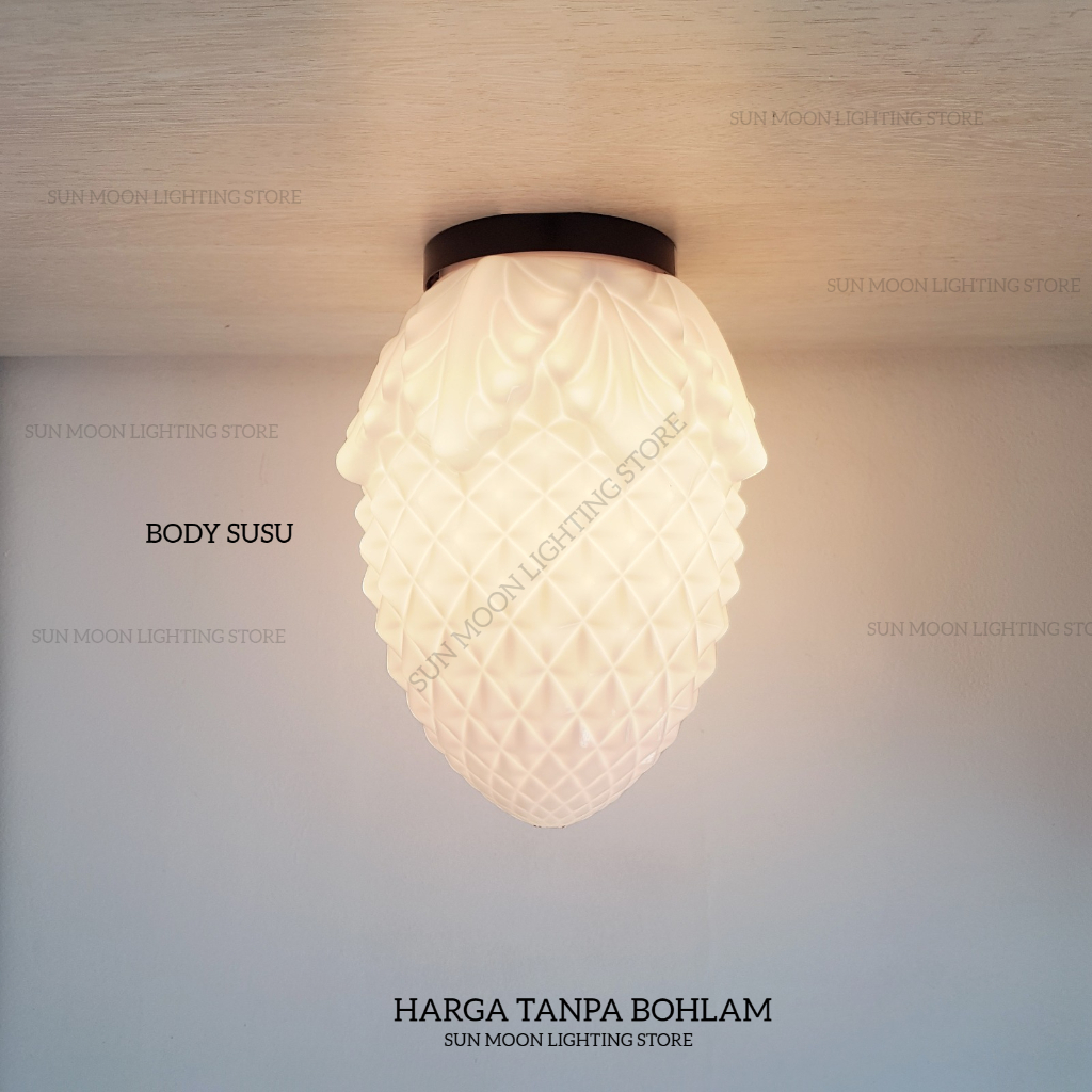 Lampu plafon rumah minimalis teras balkon susu bening acrylic