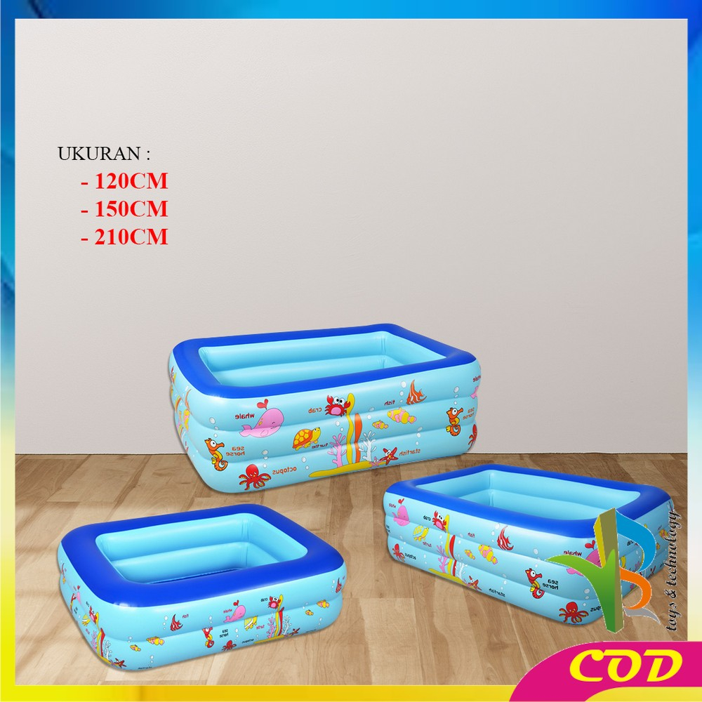 RB-M327 Mainan Anak Kolam Renang Karet Ocean Dasar Gelembung / Kolam Renang Keluarga Baby Bathtub Kolam Mandi Bayi Swimming Pool