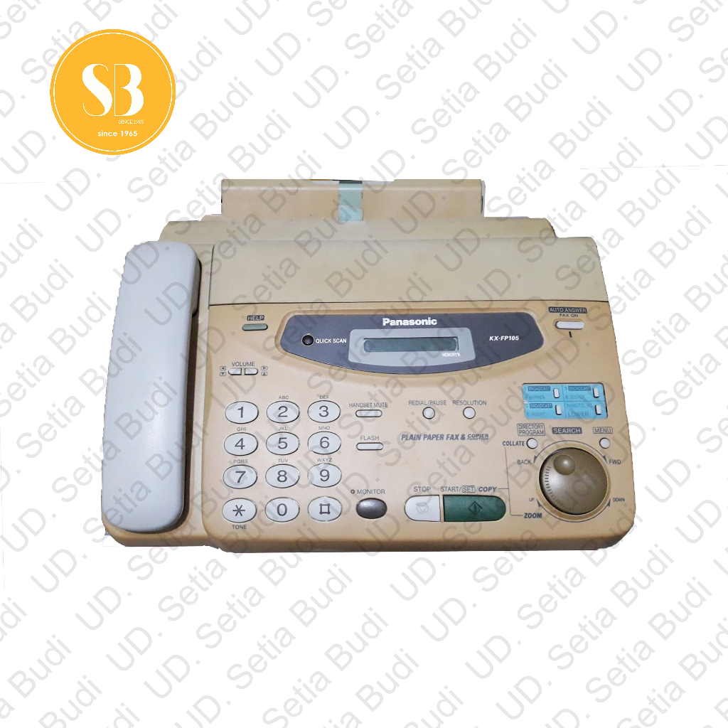 Mesin Facsimile Fax HVS Panasonic KX-FP105 Putih Asli Jepang Baru