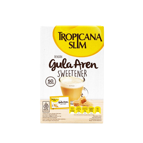 

Tropicana Slim Sweetener Dengan Gula Aren 50's 100gr