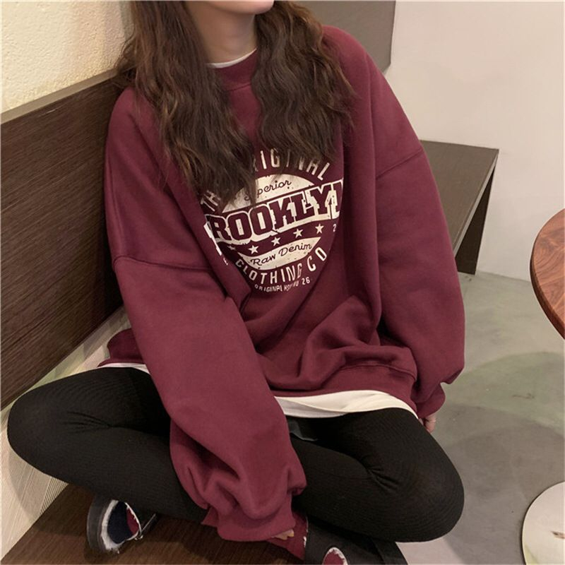 BROOKLYN LS TSHIRT OVERSIZE TEE KAOS LONGGAR KOREA BAJU WANITA