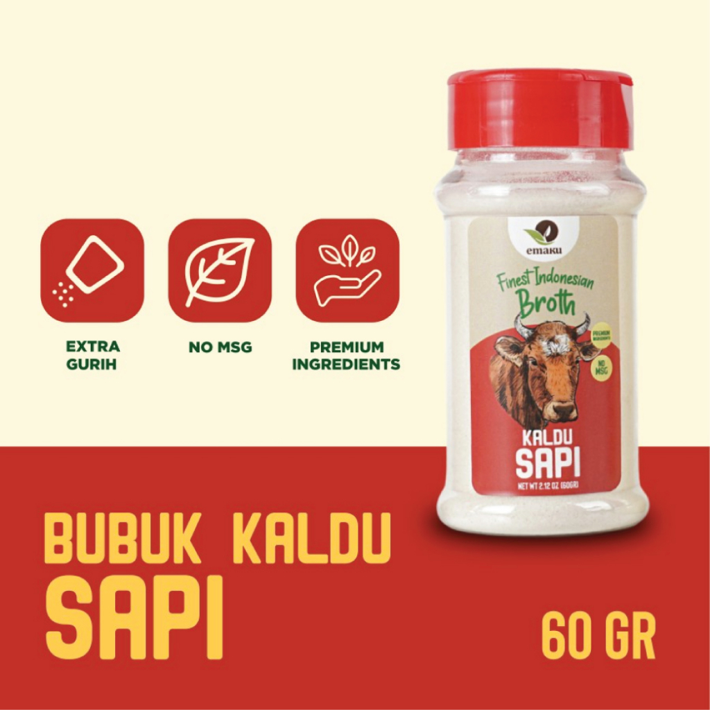 Emaku Kaldu Sapi Bubuk NO MSG / Beef Stock Powder 60g