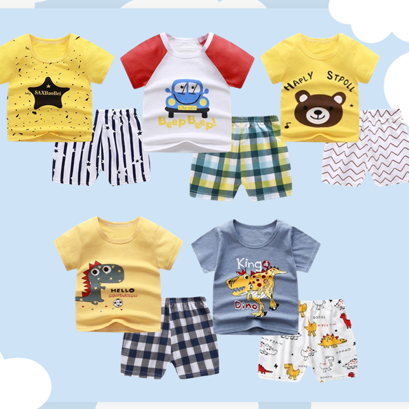 Setelan Baju Anak Lengan Pendek dan Celana Pendek / Casual Shirt Anak