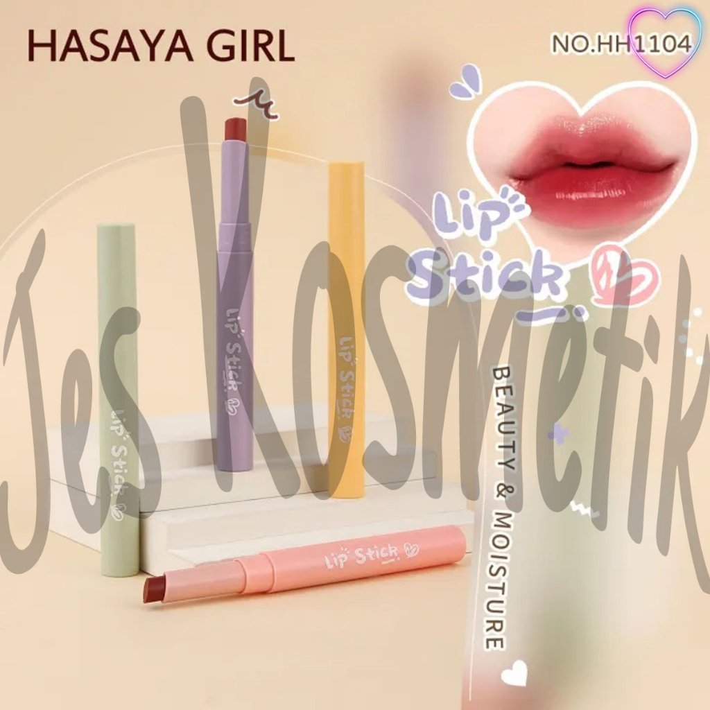 Hasaya Girl Lipstik Beauty &amp; Moisture Lipstick [1 SET isi 6 PCS] / Grosir Kosmetik