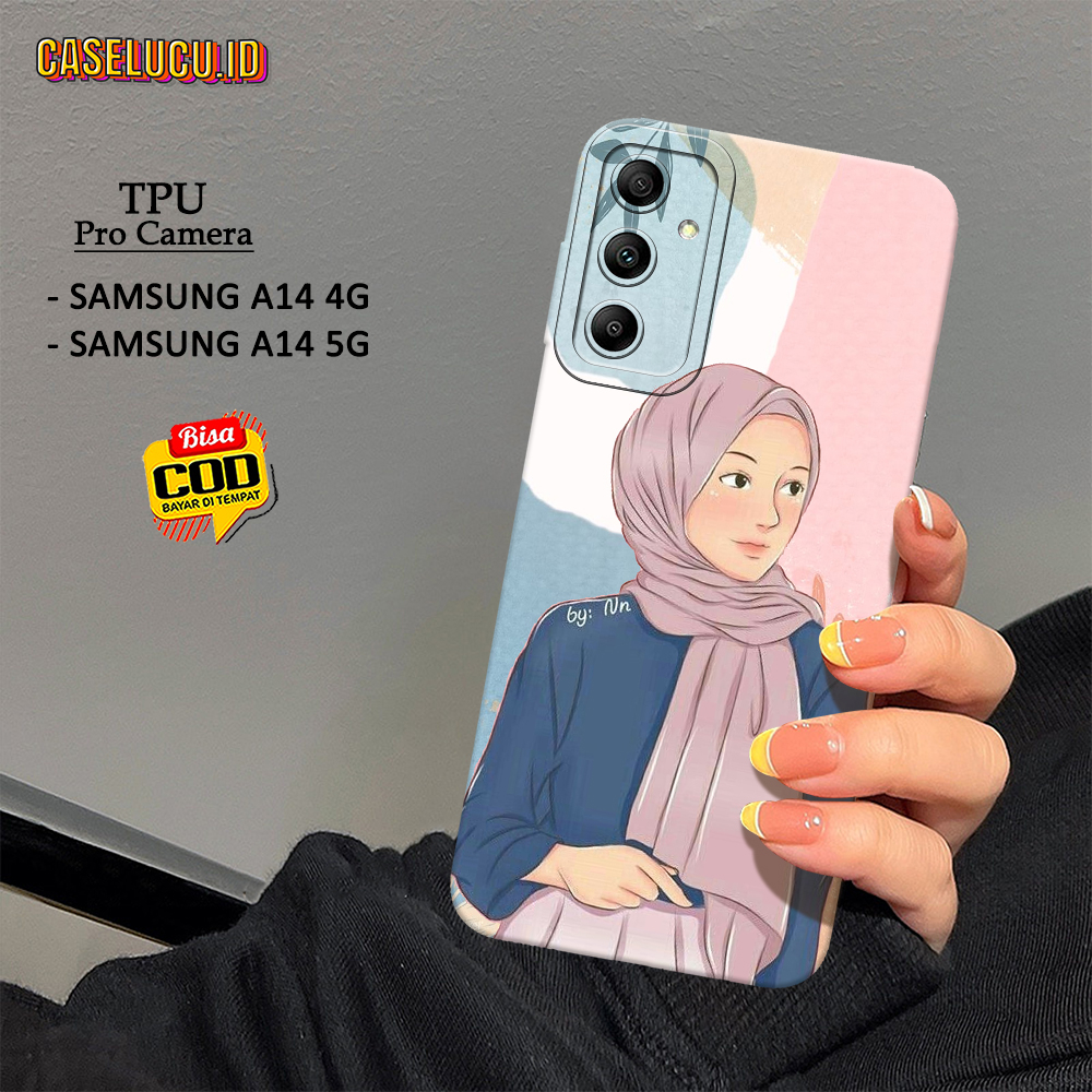 Casing Hp Samsung Galaxy A14 5G / A14 4G Terbaru - Fashion Case Hijab - Case Hp Samsung A14 5G / A14