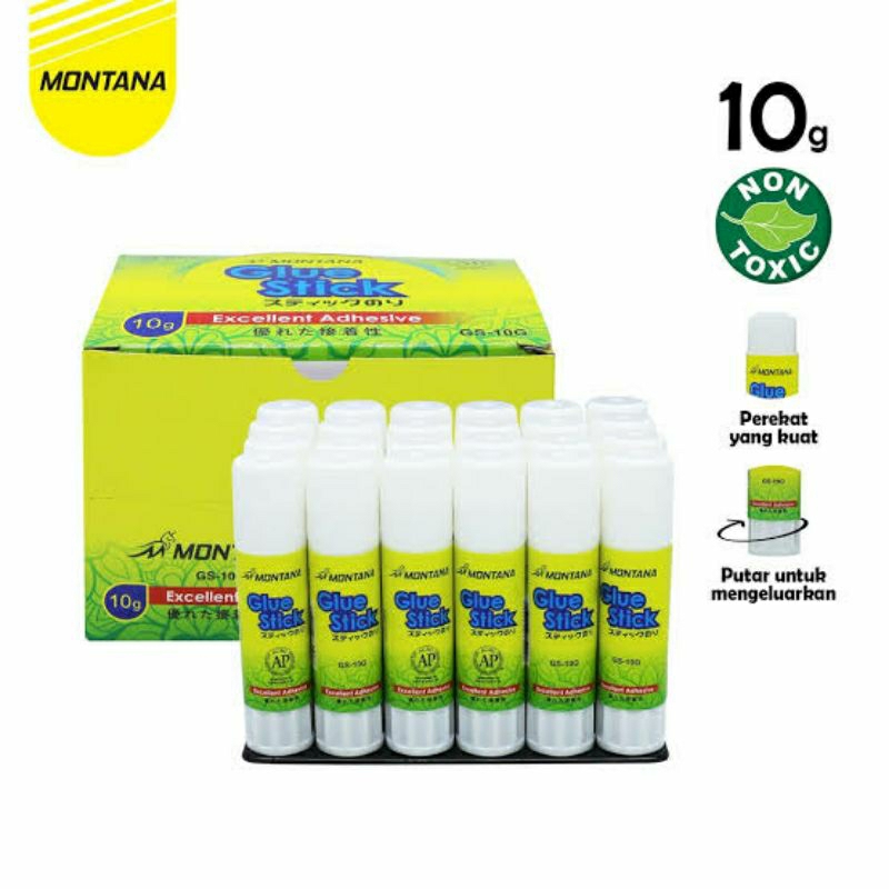 

[ BOX ISI 24 ] GLUE STICK 10 GR MONTANA GS-10 / LEM STIK / LEM KERTAS