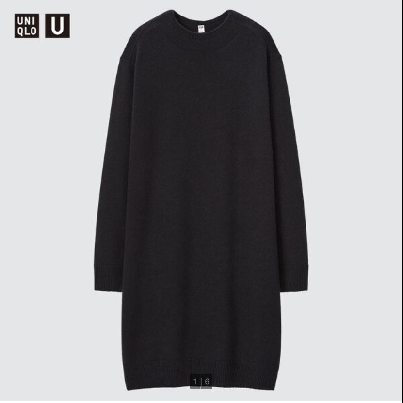 Uniqlo Merino Crewneck Sweatshirt Dress