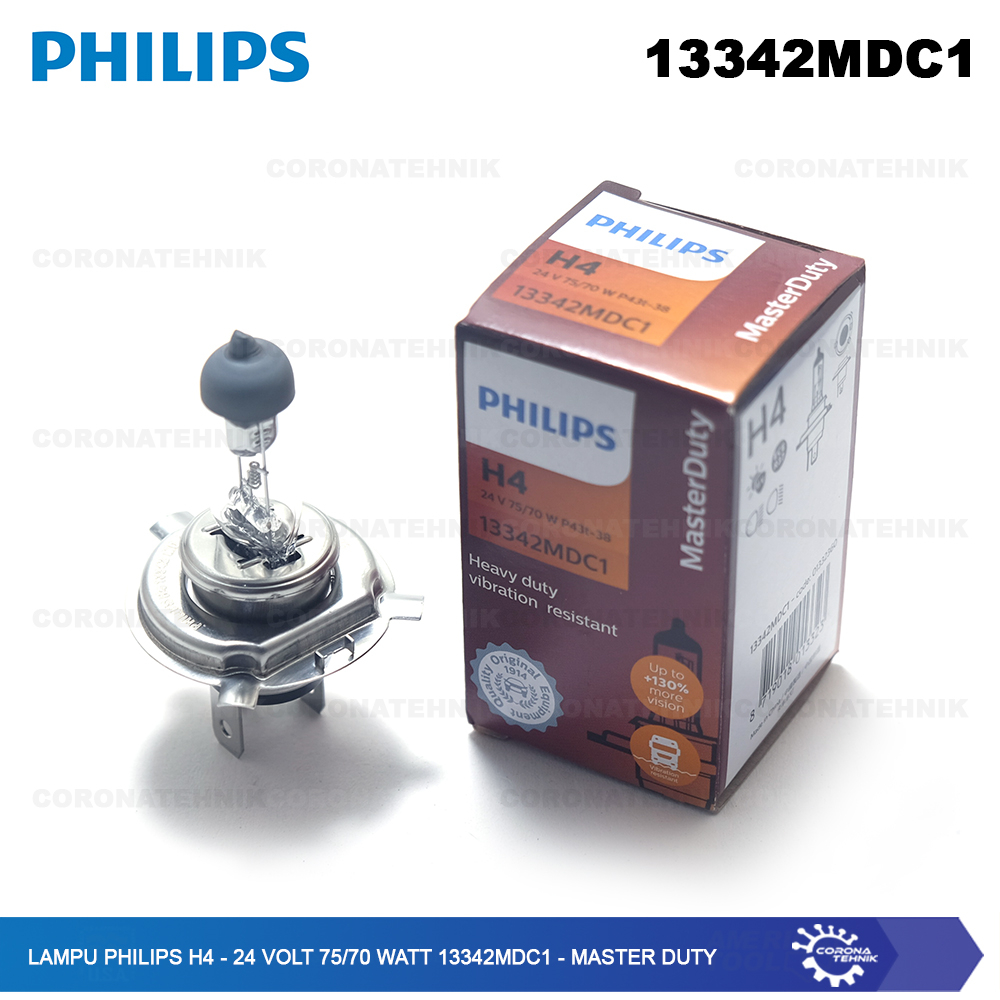 Lampu Philips H4 - 24 Volt 75/70 Watt 13342MDC1 - Master Duty