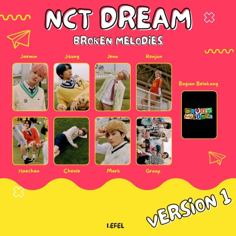 PHOTOCARD NCT DREAM PC NCT DREAM BROKEN MELODIES PREMIUM -I.EFEL-
