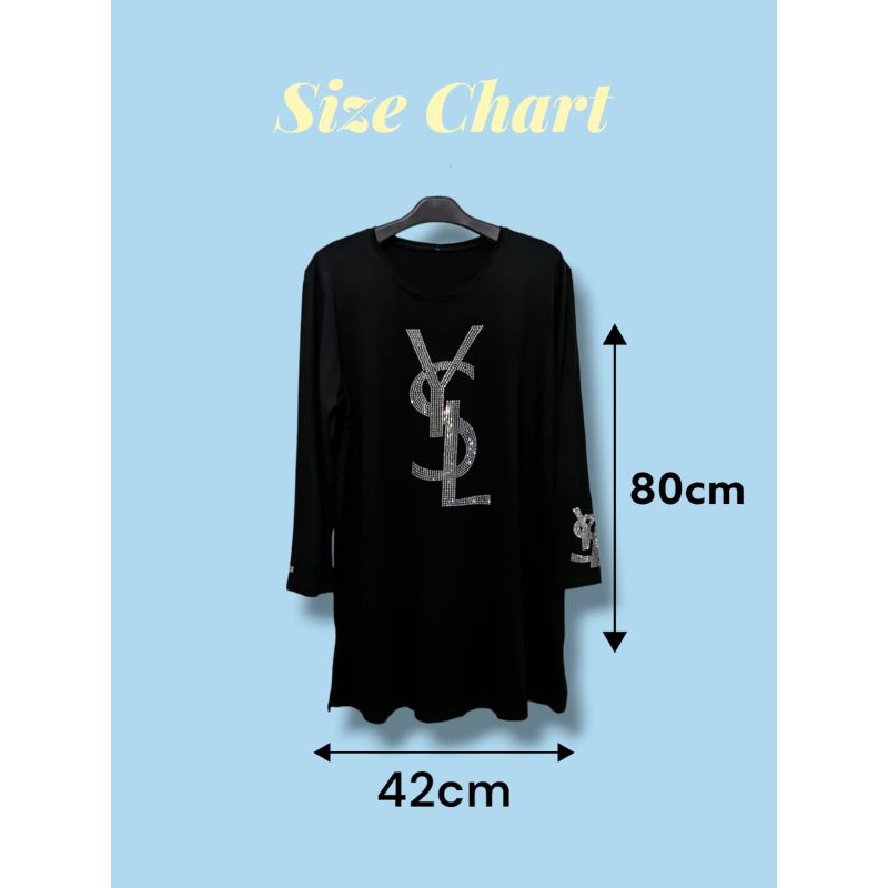 Kaos Wanita Tangan Panjang YSL
