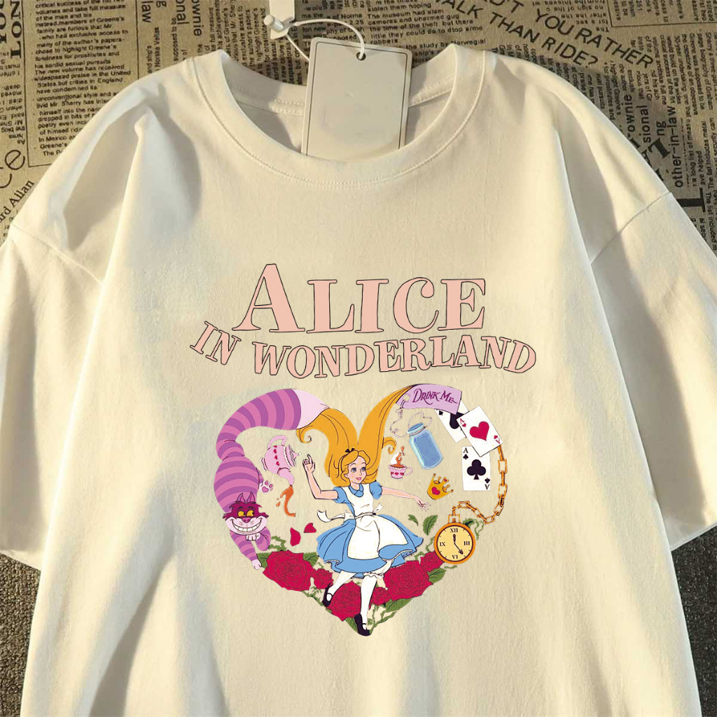 RDGF OVERSIZE  T-Shirt  fashion Heart Break fashion alice di negeri ajaib/A0940