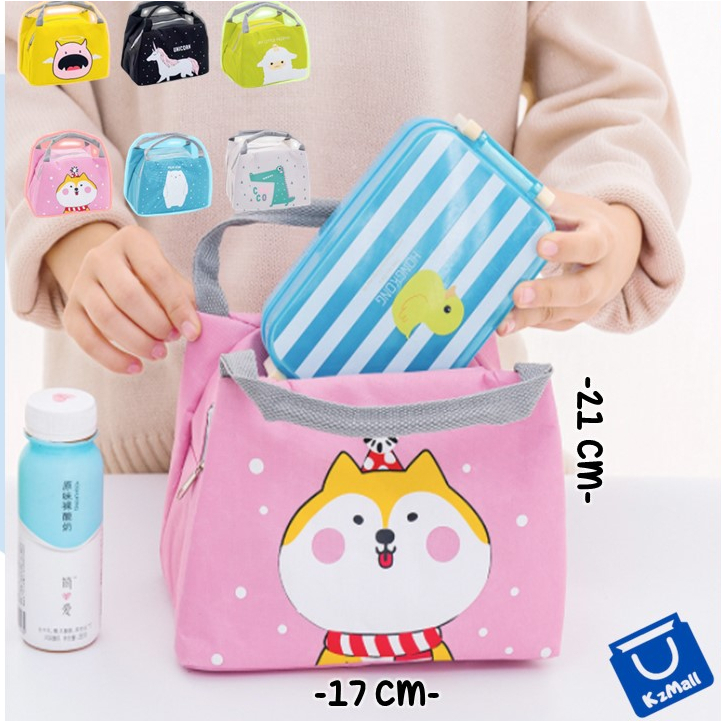 Cooler Bag Besar / Tas Penyimpan Asi &amp; Bekal / Tas Bekal Canvas Lunch Bag