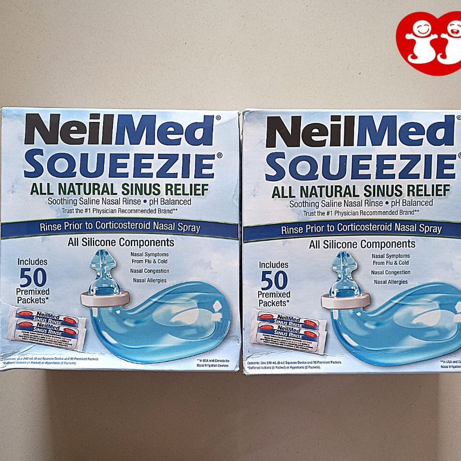 Neilmed Squeezie All Natural Sinus Relief 50 Premixed Packets