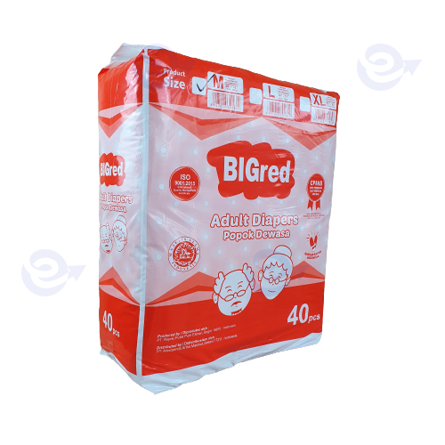 BIGred Adult Diapers Popok Dewasa model Perekat uk M L XL isi 40 pcs