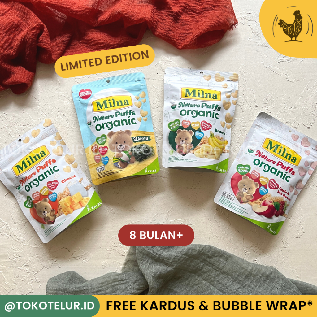 MILNA PUFF - Organic Nature Puff | Snack Biskuit Camilan Bayi Pouch