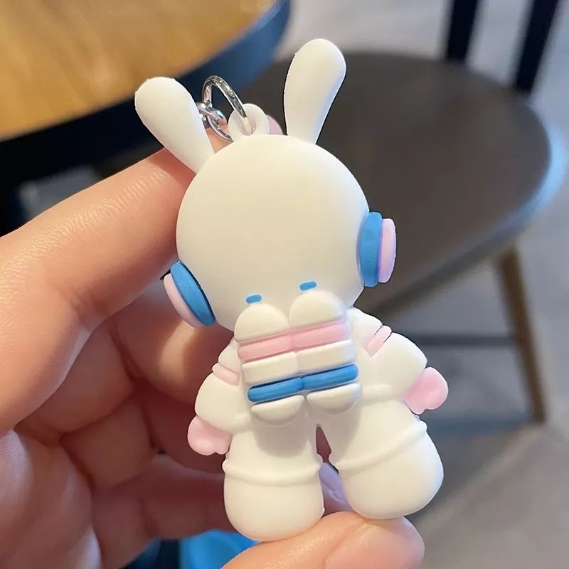 FerenHongXia Gantungan Kunci Astronot Keychain Popit Lucu Mobil Tas