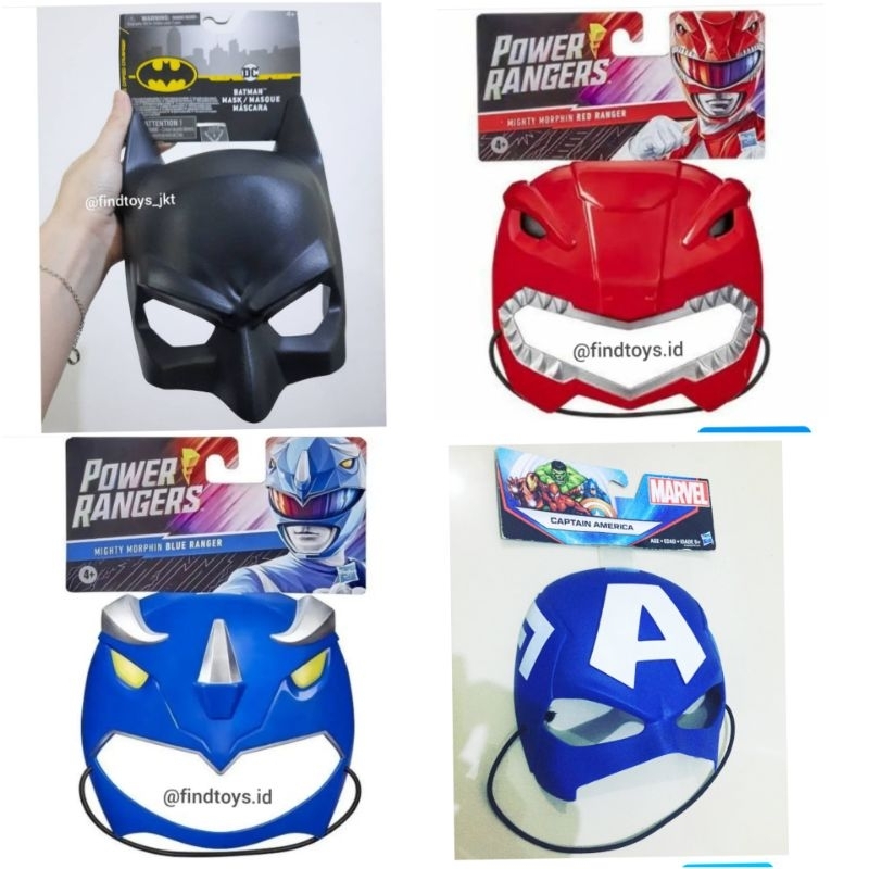 topeng superhero mask Batman Power Rangers Captain America original DC Hasbro