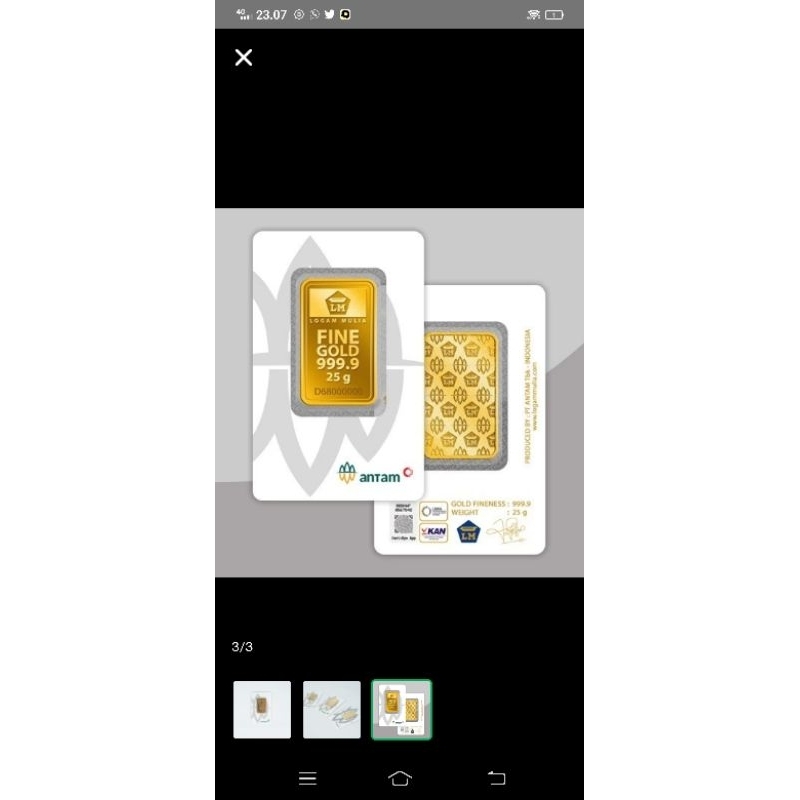 Emas Antam 25 gram