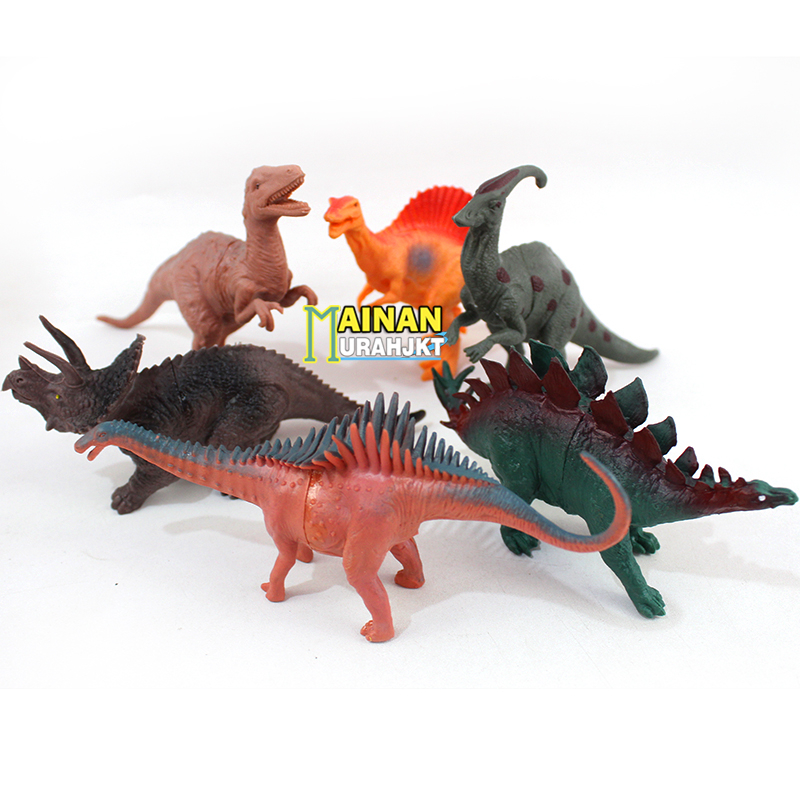 MAINANKEI MAINAN ANAK HEWAN KARET 17812 DINOSAUR ROYALE KANTONG ISI 6 HEWAN KARET DINO