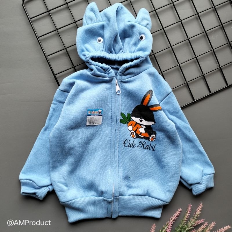 Jaket mantel bayi bunny lucu 3-12 bulan