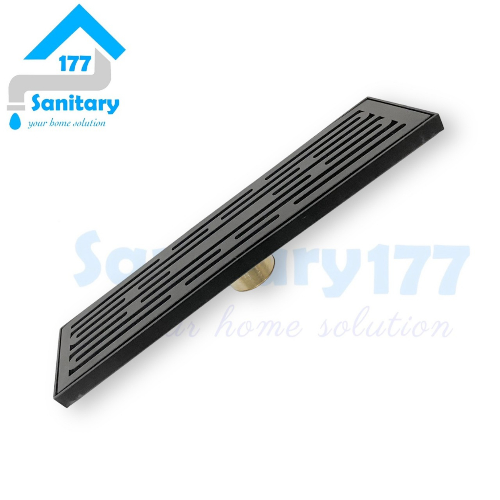 Saringan got Panjang 20cm 30cm stainless 304 HITAM garis-floor drain pembuangan air mandi black anti bau anti tikus drainer