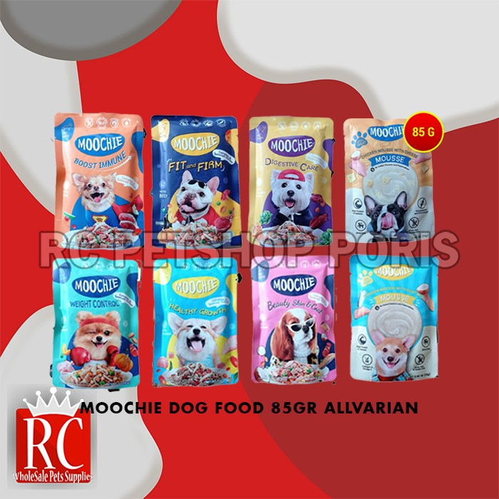 Makanan Basah Anjing Moochie Wet Dog Food Pouch Sachet 85 gram