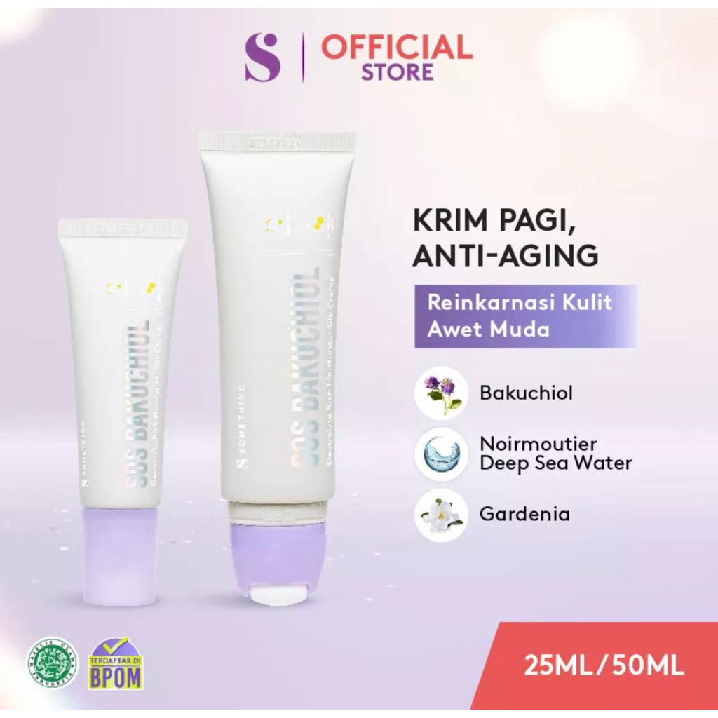 SOMETHINC SOS Bakuchiol Electrolyte Rich Moisturizer Silk Creme - Krim Pagi