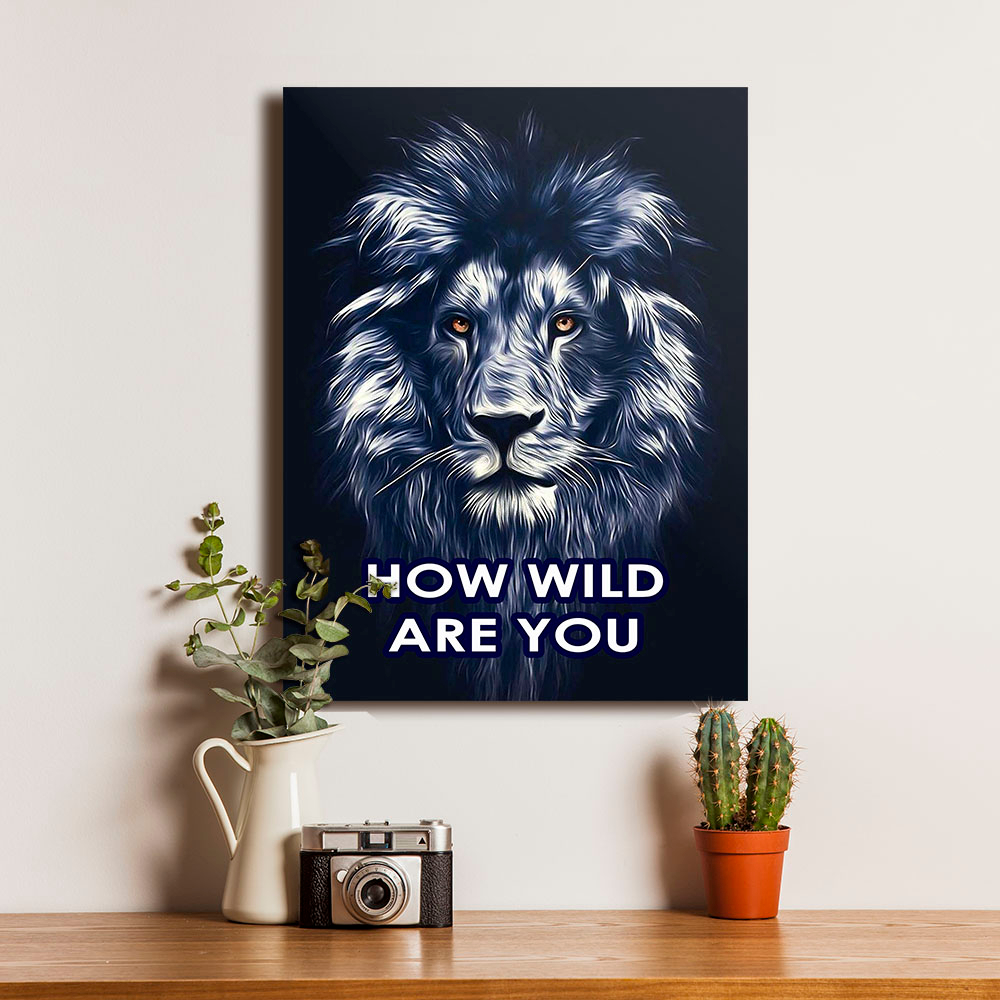 Poster Quotes Singa Si Raja Hutan Wild 10 How Dare Are You - Dekorasi Hiasan Dinding Kayu