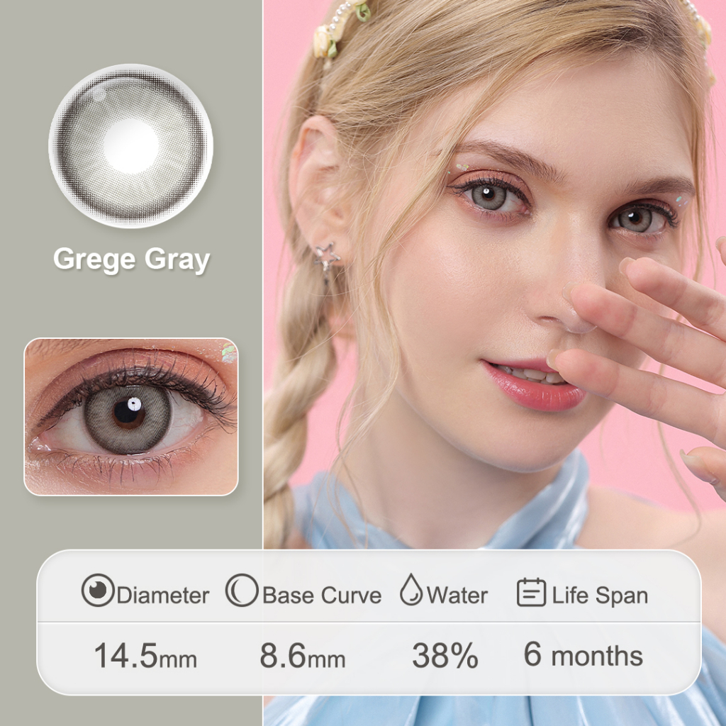 (COD)Magister Softlens Minus (-1.00 s/d -6.00) LUNA Seri Soflen Minus Soflens 14-14.50mm Sweet Brown Softlens Gray