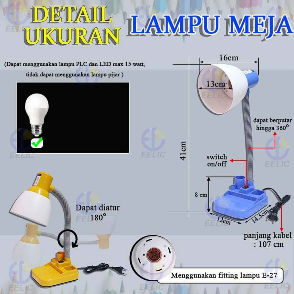 Lampu Meja * Lampu Belajar VDR * Lampu Belajar Fleksibel * V-009