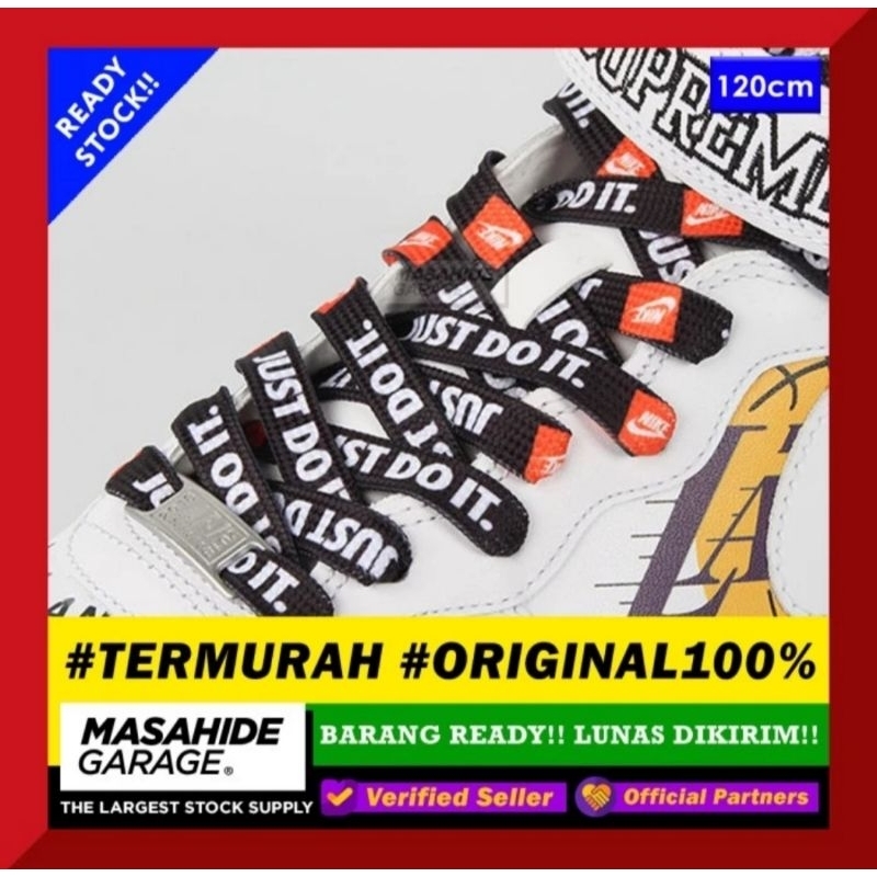 Just Do It Black 120cm Limited Shoelaces Tali Sepatu Just Do It