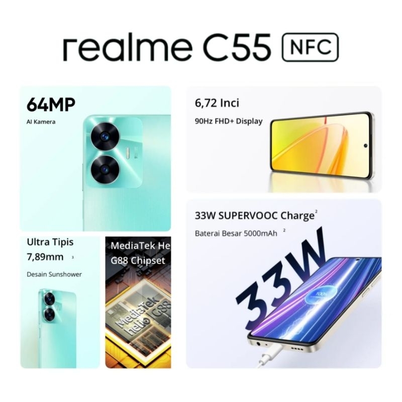 REALME C55 8/256GB NFC | REALME C 55 6/128GB | REALME C53 6/128GB GARANSI RESMI REALME