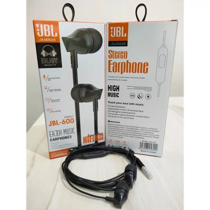 Hf Handsfree Headset JBL-600 Super Bass Suara Bagus