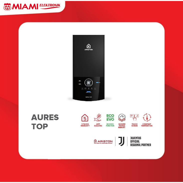 ARISTON Instant Water Heater Aures TOP 2400 Watt (Tanpa Tangki)