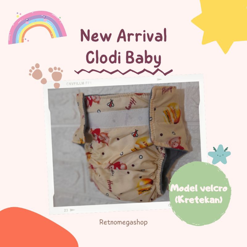 CLODI BAYI MODEL CELANA KRETEKAN VELCRO / CLODI KAIN / POPOK BAYI KAIN / POPOK BISA DI CUCI , INSERT