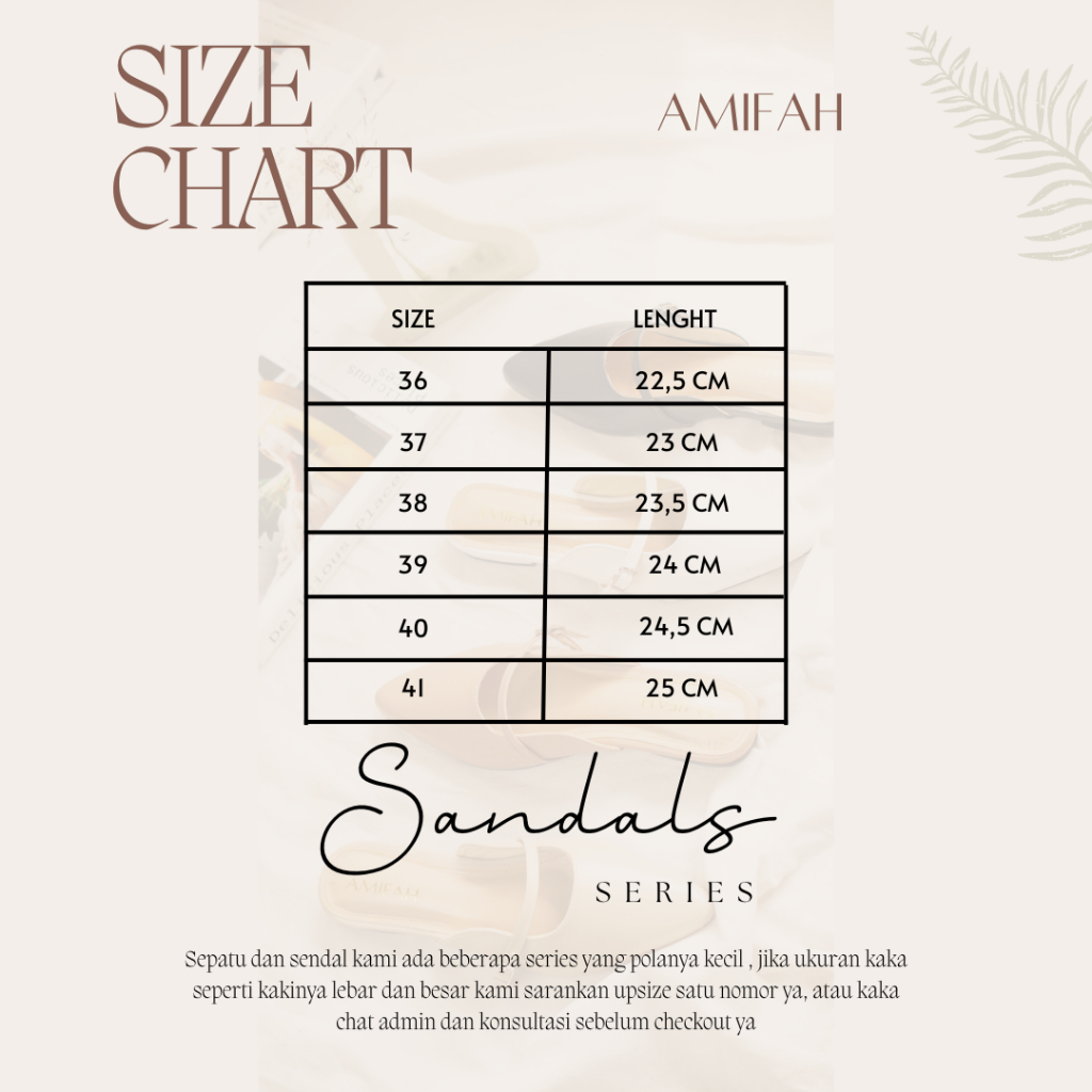 AMIFAH SENDAL HEELS WANITA 5CM ( DZAKIRA SERIES )