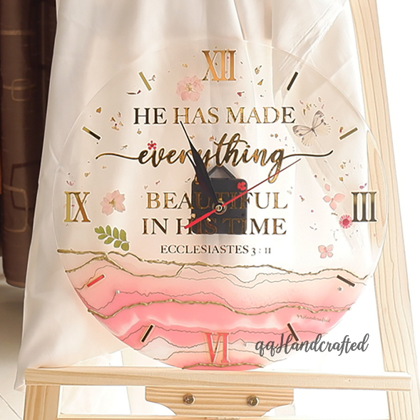 Wall Clock Resin Art /Jam Dinding Resin Unik Aesthetic Irregular / Jam Dinding Resin Unik Kado Ready