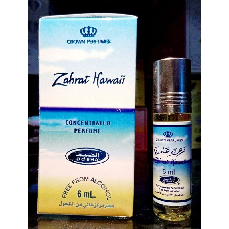 Parfum ZAHRAT HAWAI Dobha Kemasan 6ml Minyak Wangi Roll On Non Alkohol