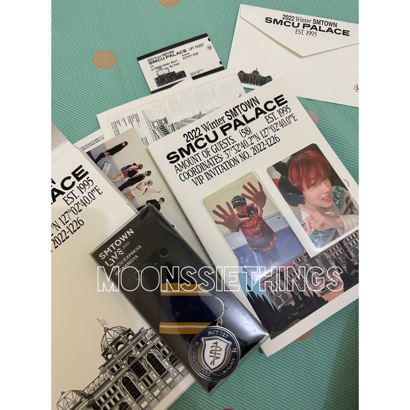 album smtown smcu palace 2022 pc photocard shindong super junior jisung pink christmas nct127 badge 