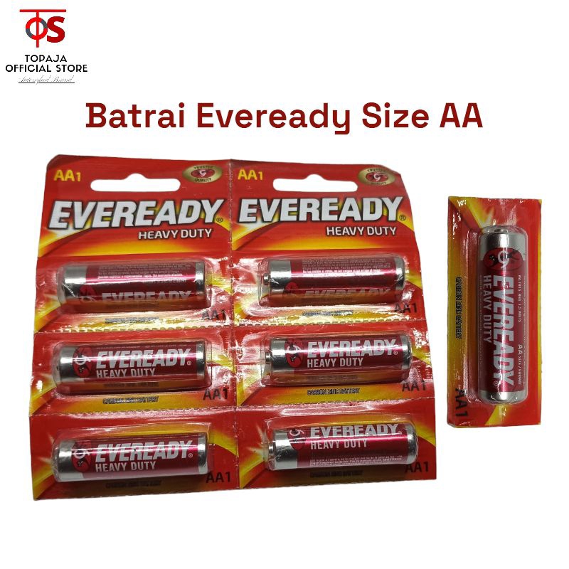 Battery / Batrai Eveready Merah SNI Size AA /A2 1,5V Batrai Remot - Batrai Mainan - Batrai Jam Dindi