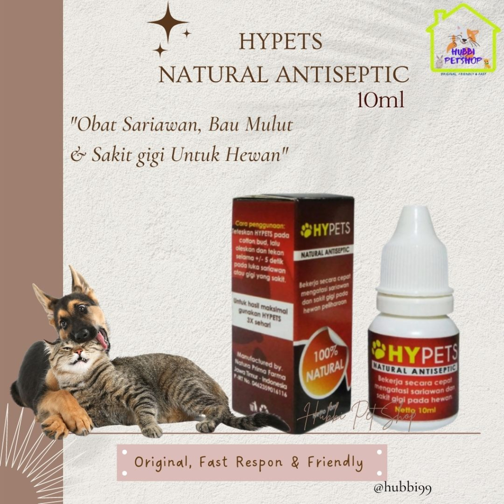 Hypets-Obat Sariawan Kucing penghilang Bau mulut kucing Antiseptic