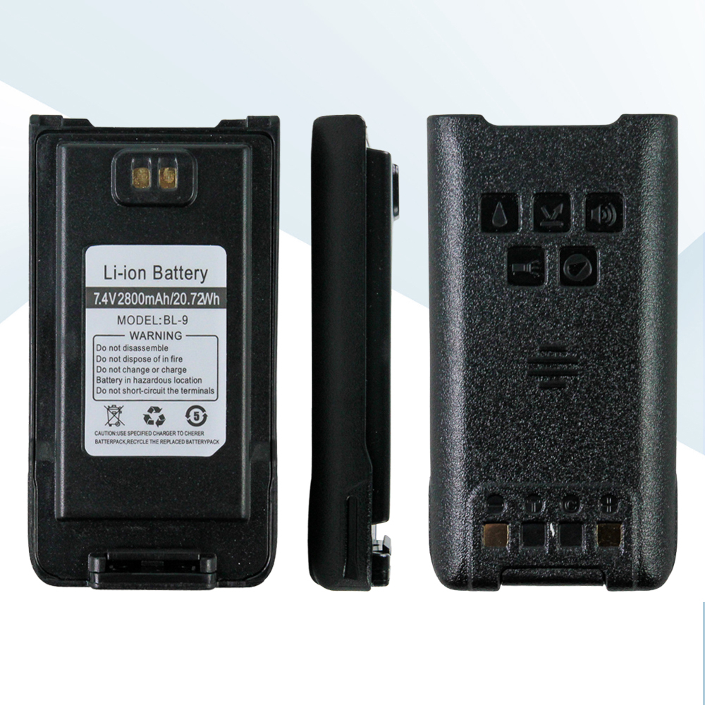 Baterai Walkie Talkie UV-9R Plus 2800 mAh - BL-9 - Black